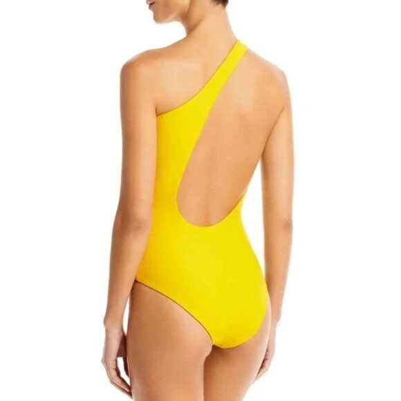 NWT- Jade Swim Evolve One Piece One Shoulder Swimsuit Canary Medium - Picture 2 of 9